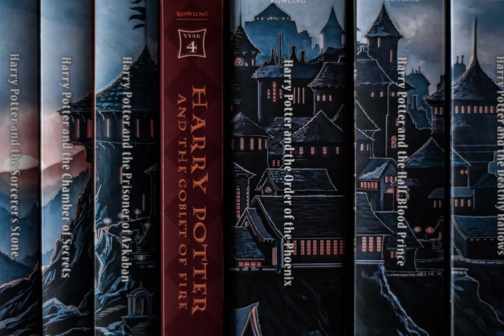 Imagen del conjunto completo de libros de Harry Potter, de J.K. Rowling, incluidos los siete volúmenes